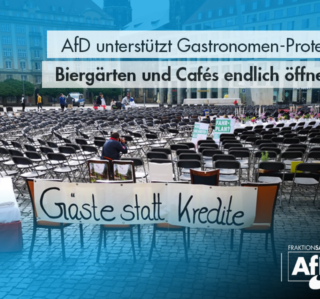 AfD unterstützt Gastronomen-Protest: Biergärten und Cafés endlich öffnen!