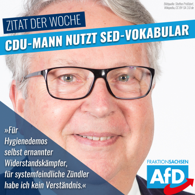 CDU-Mann Geert Mackenroth nutzt das Vokabular der SED