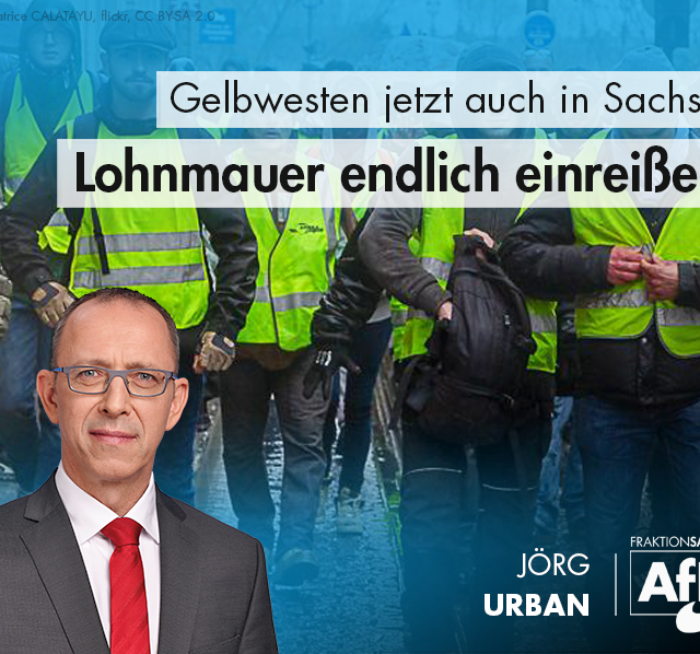 Gelbwesten jetzt auch in Sachsen: Lohnmauer endlich einreißen!