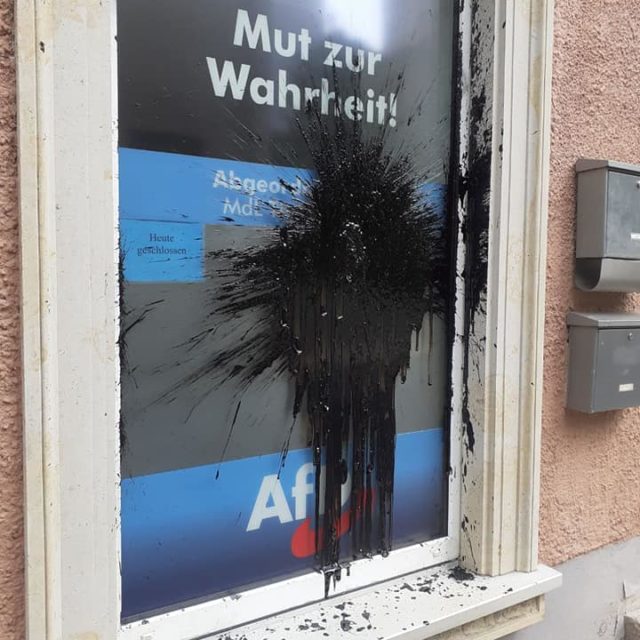 Neunter Anschlag auf ein AfD-Büro im Erzgebirge