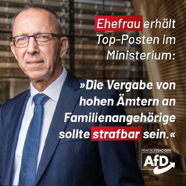 Postengeschacher im SPD-Ministerium: Ämterpatronage hart bestrafen!