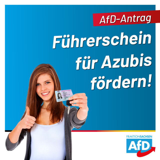 AfD-Antrag: Führerscheinoffensive für Sachsens Auszubildende