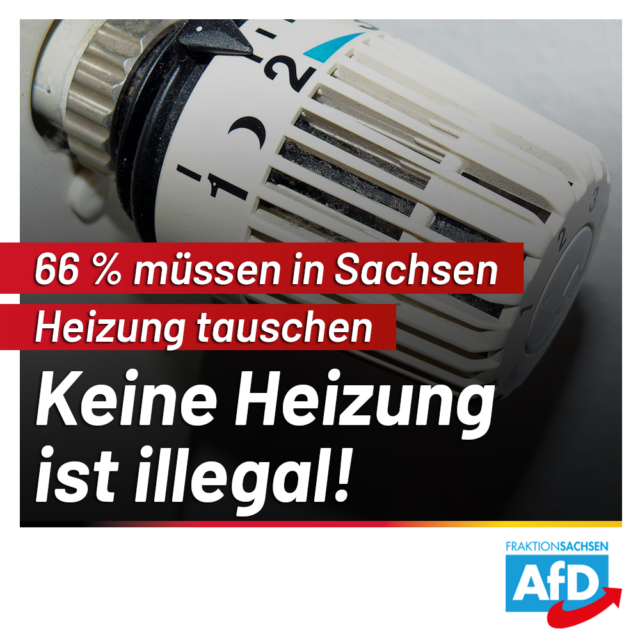 AfD-Anfrage: Heizungstausch – 66 Prozent der Sachsen heizen mit Gas, Öl oder Kohle