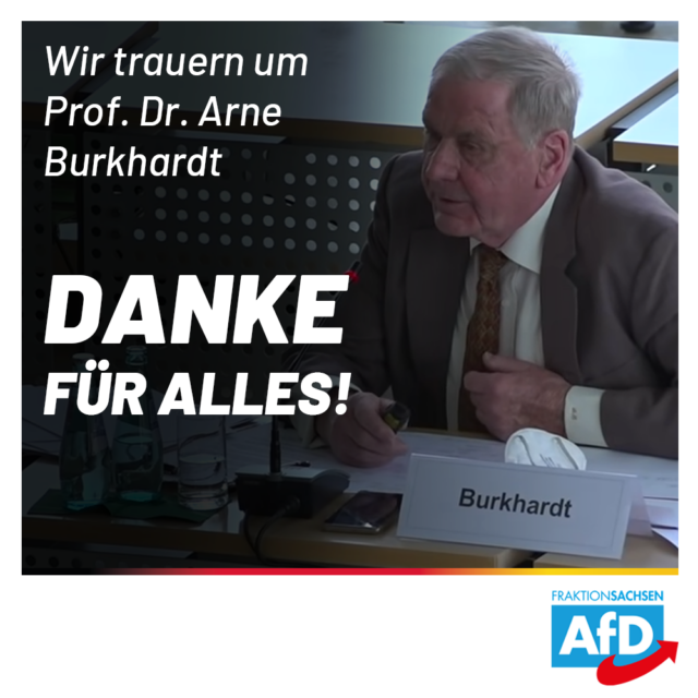 Wir trauern um Prof. Dr. Arne Burkhardt: Danke für alles!