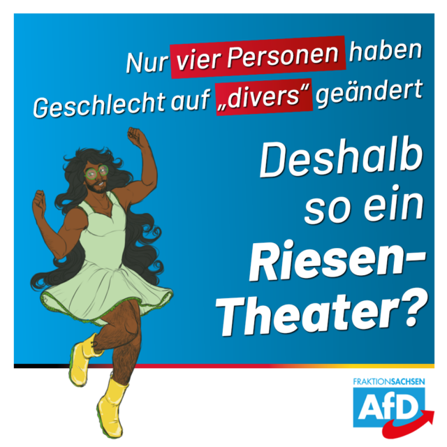AfD-Anfrage: Nur vier Personen haben ihr Geschlecht auf „divers“ geändert