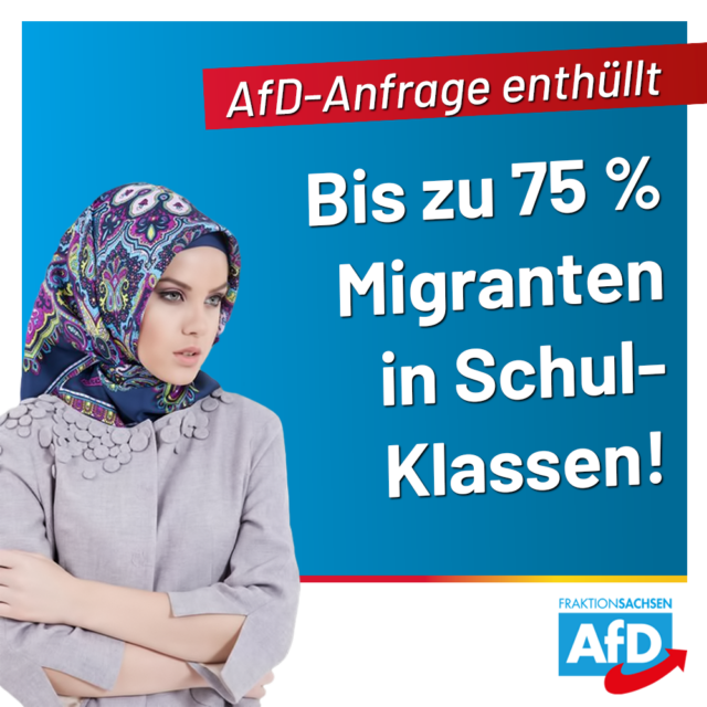 AfD-Anfrage: Teilweise 75 Prozent Migranten in der 1. Klasse – Deutschpflicht einführen!