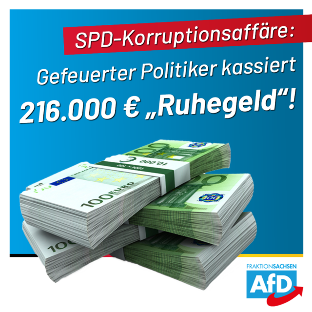 SPD-Korruptionsaffäre: Gefeuerter Staatssekretär kassiert 216.000 € „Ruhegeld“!