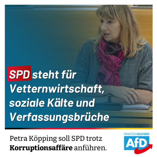 SPD: Köpping steht für Vetternwirtschaft, soziale Kälte und Verfassungsbrüche