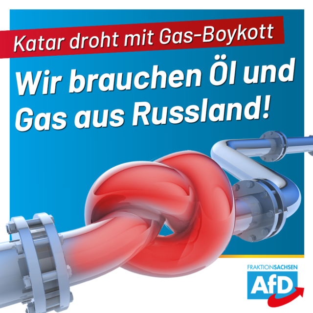 Katar droht mit Gas-Boykott: Wir brauchen russisches Öl und Gas!