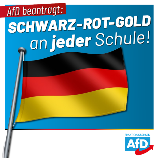 AfD-Antrag: Schwarz-Rot-Gold an jeder Schule!