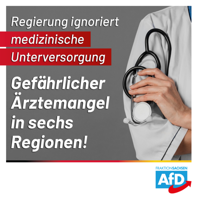 AfD-Anfrage: Regierung ignoriert medizinische Unterversorgung im Erzgebirge