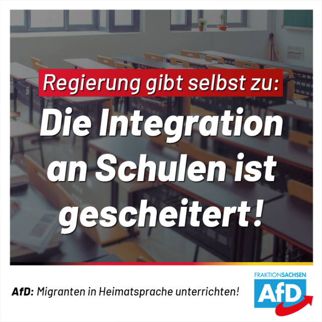 Integration an Schulen gescheitert: AfD beantragt Unterricht in Heimatsprache!