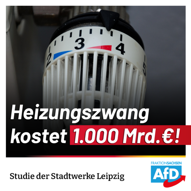 Studie der Stadtwerke Leipzig: Heizungszwang kostet 1.000 Milliarden Euro!