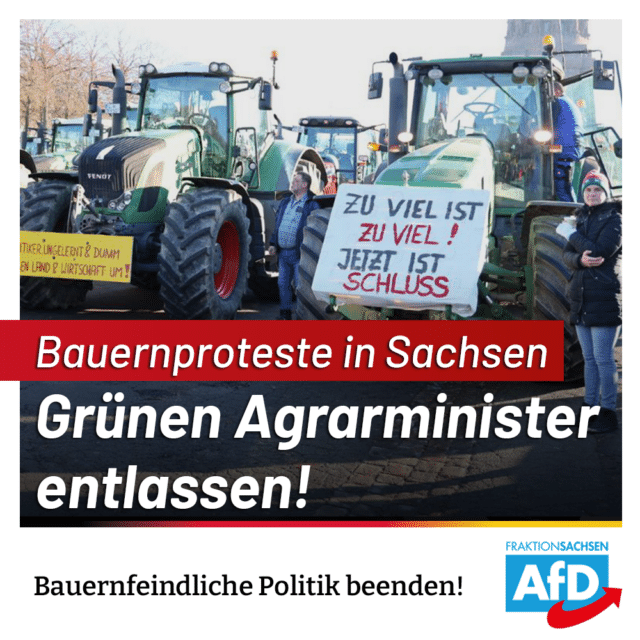 Bauernproteste in Sachsen: Unsere Landwirte werden in die Enge getrieben!