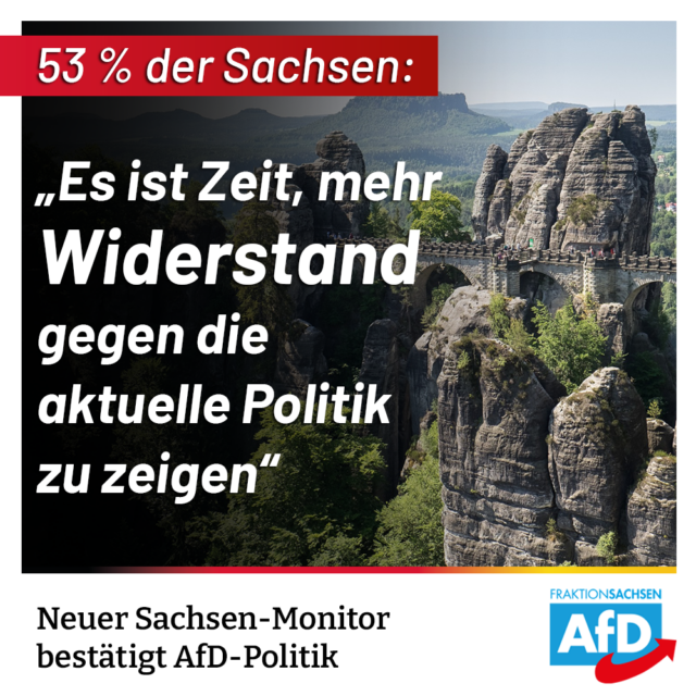 Sachsen-Umfrage: AfD-Politik auf breiter Linie bestätigt