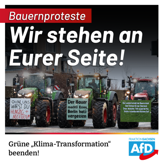 Bauernproteste: Unser Land braucht einen Politik-Wechsel!