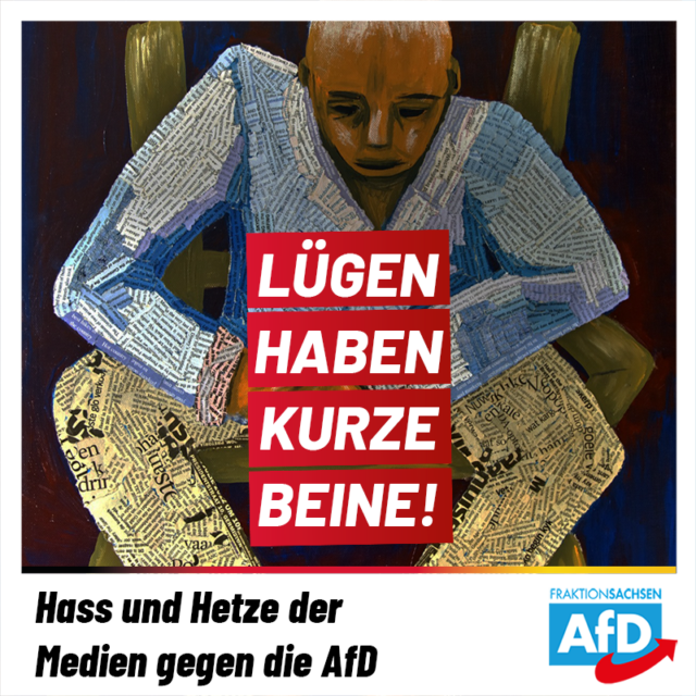 „Hass und Hetze“ gegen die AfD: Lügen haben kurze Beine!