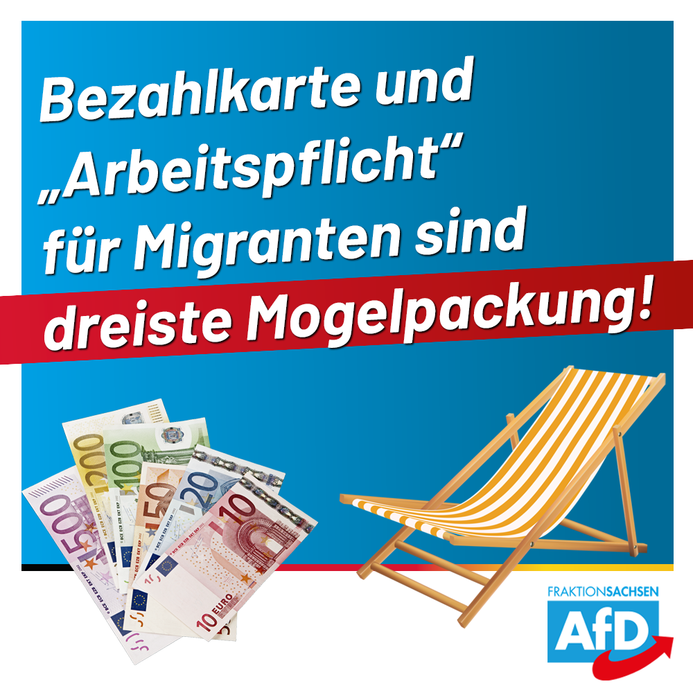Bezahlkarte und „Arbeitspflicht“ für Migranten sind dreiste Mogelpackung!