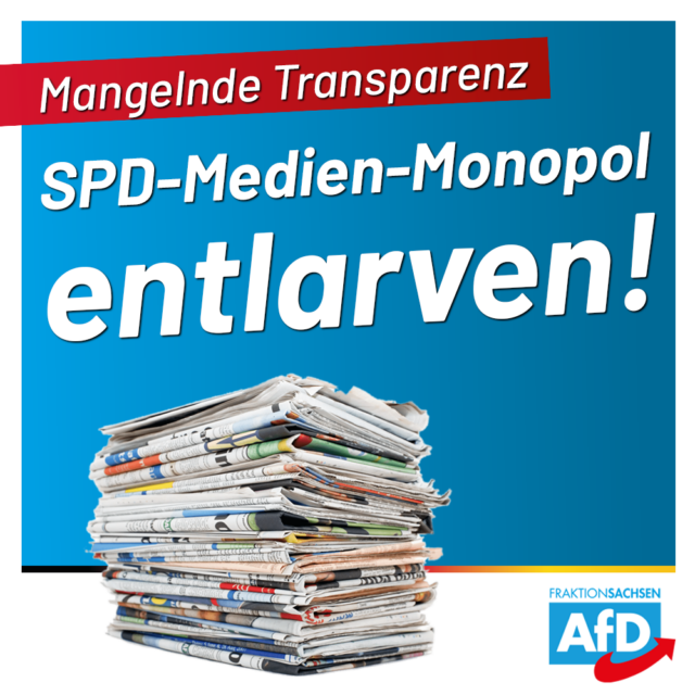 Mangelnde Transparenz: SPD-Medien-Monopol entlarven!