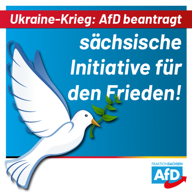 AfD-Antrag: Sächsische Friedensinitiative gemeinsam mit der katholischen Kirche!