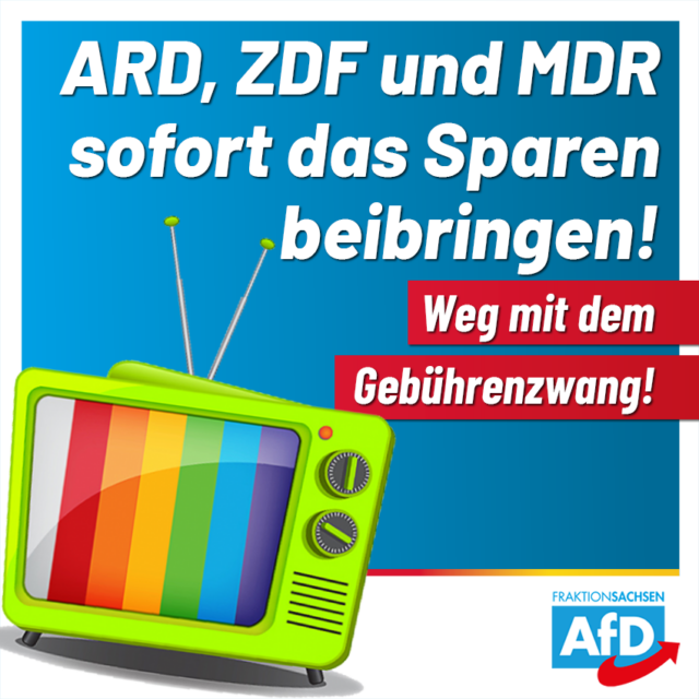 Erhöhung des Rundfunkbeitrages nach der Landtagswahl? AfD-Antrag will das verhindern!