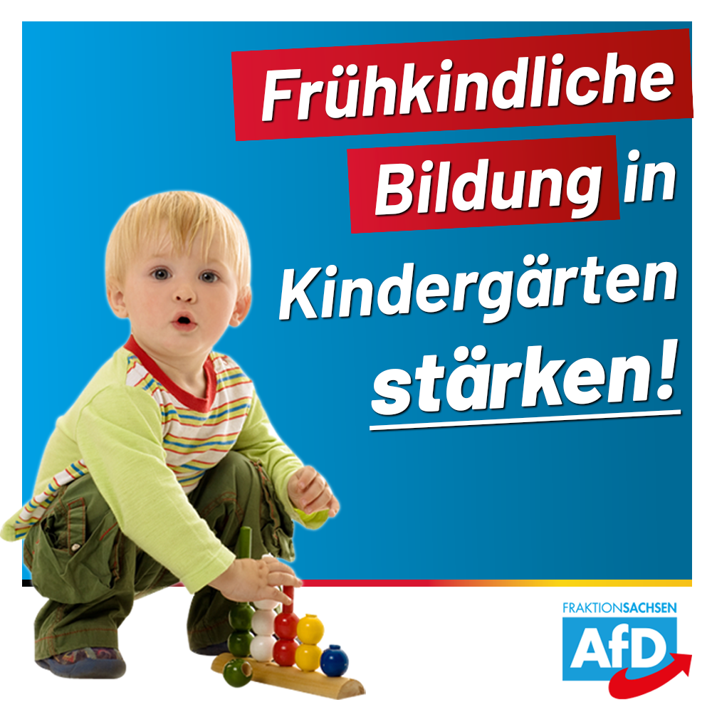AfD-Antrag: Frühkindliche Bildung in Kindergärten stärken!