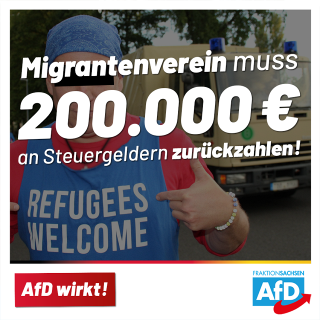 AfD wirkt: Migrantenverein muss 200.000 € an Steuergeldern zurückzahlen!