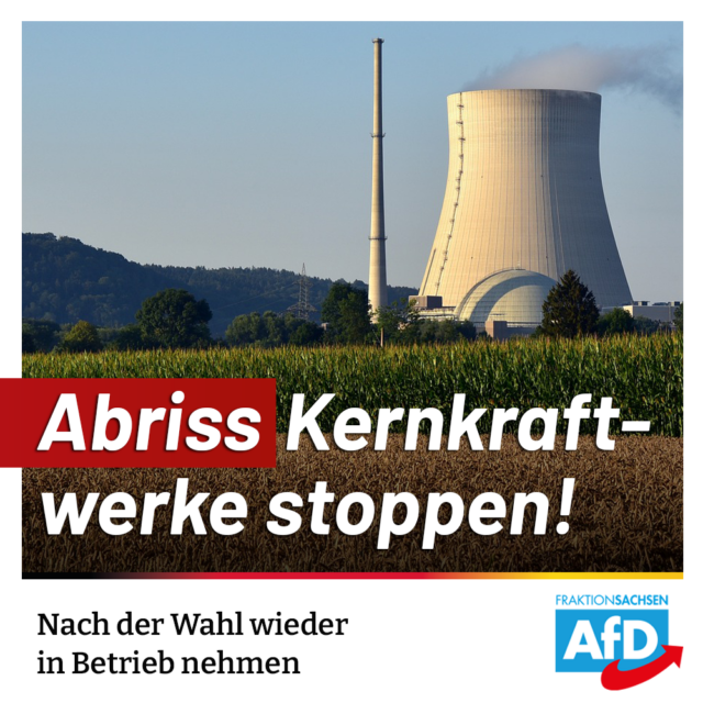 AfD-Antrag: Rückbau-Moratorium für Kernkraftwerke