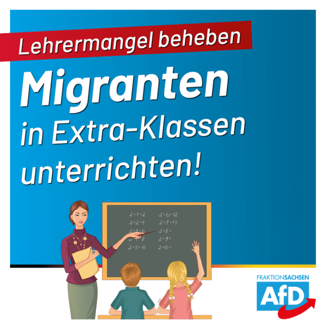 Lehrermangel beheben: Migranten in Extra-Klassen unterrichten!
