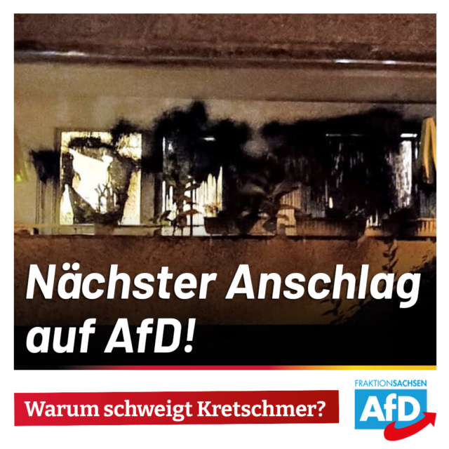 Anschlag auf Wohnung von AfD-Politikerin: Warum schweigt Kretschmer?