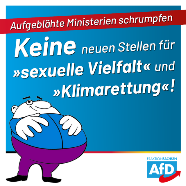 AfD-Anfrage: Sechs neue Abteilungen in Ministerien – Stellenaufwuchs stoppen!