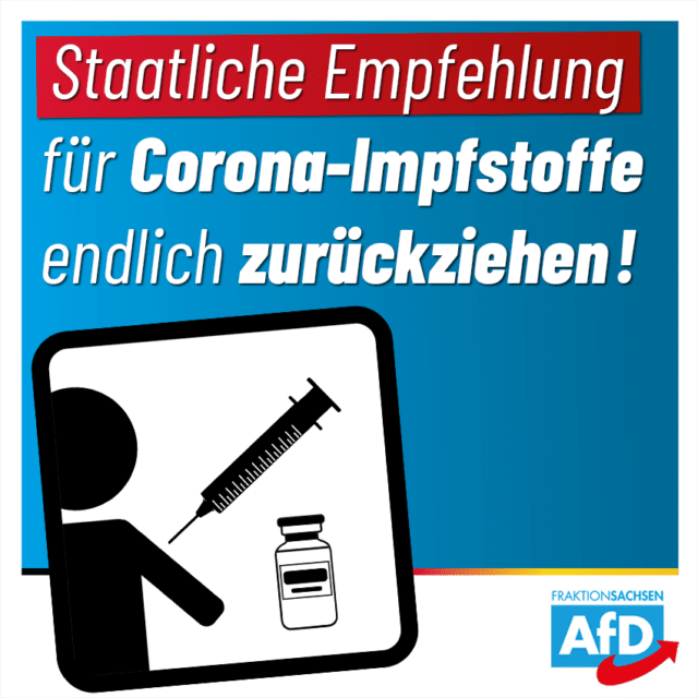 AfD-Anfrage: Corona-Impfung immer noch empfohlene Standard-Impfung in Sachsen