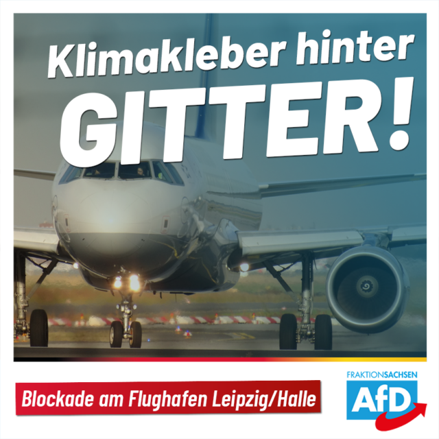 Blockade Flughafen Leipzig/Halle: Klimakleber hinter Gitter!