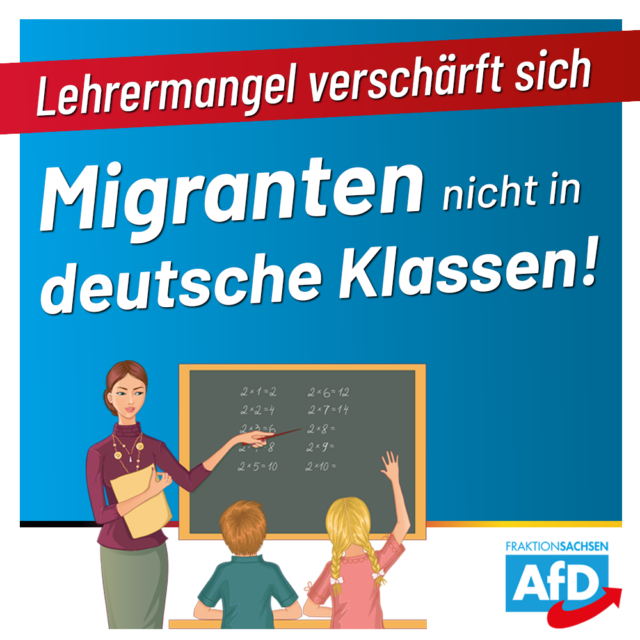 Lehrermangel verschärft sich: Migranten und Ukrainer nicht in deutsche Klassen!