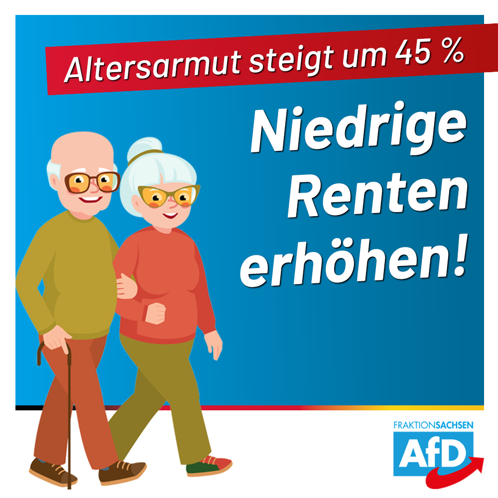 Altersarmut steigt um 45 %: Niedrige Renten anheben!