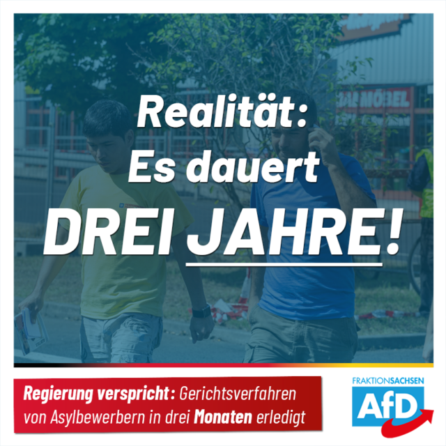 Regierung: Asylprozesse in drei Monaten erledigt! Realität: Es dauert drei JAHRE!