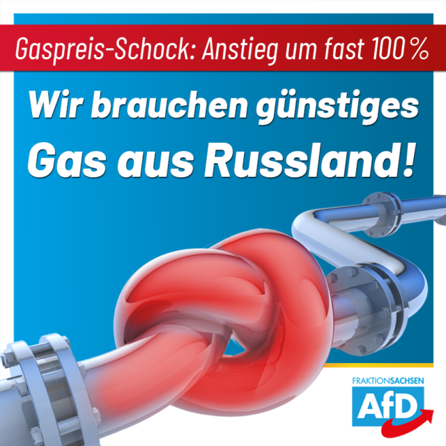 Gaspreise verdoppeln sich: Wir brauchen günstiges Gas aus Russland!