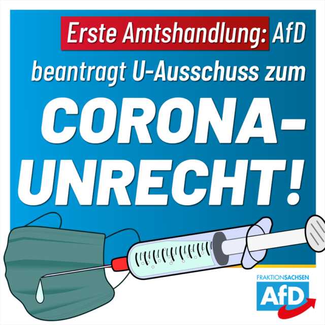 AfD beantragt U-Ausschuss zum Corona-Unrecht!