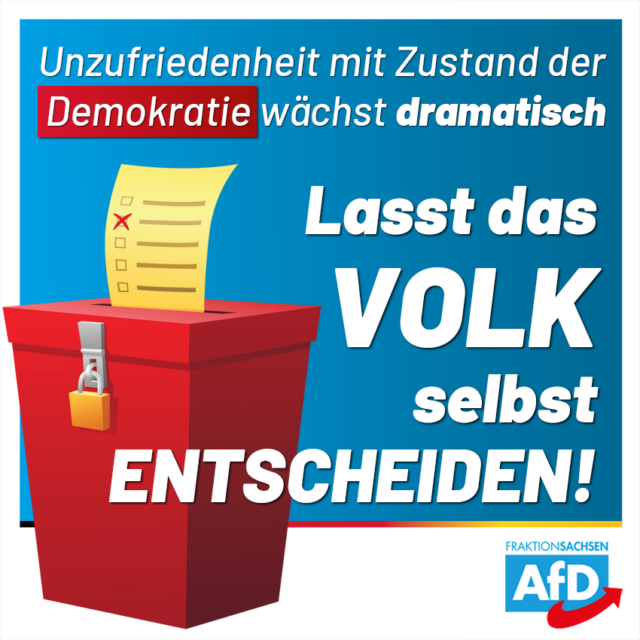 Mehr als zwei Drittel unzufrieden mit Zustand der Demokratie: Volksentscheide wagen!