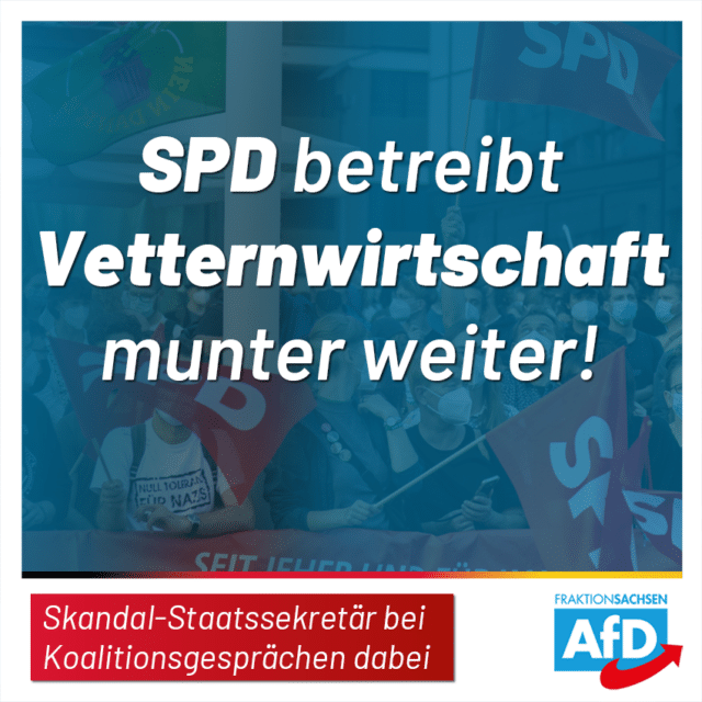 Fall Sebastian Vogel: SPD betreibt Vetternwirtschaft munter weiter!