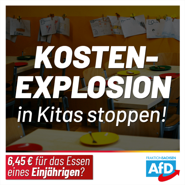 6,45 € für das Essen eines Einjährigen? Kostenexplosion in Kitas stoppen!