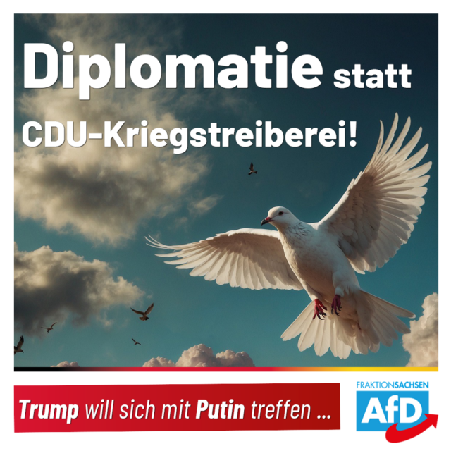 Diplomatie statt CDU-Kriegstreiberei!