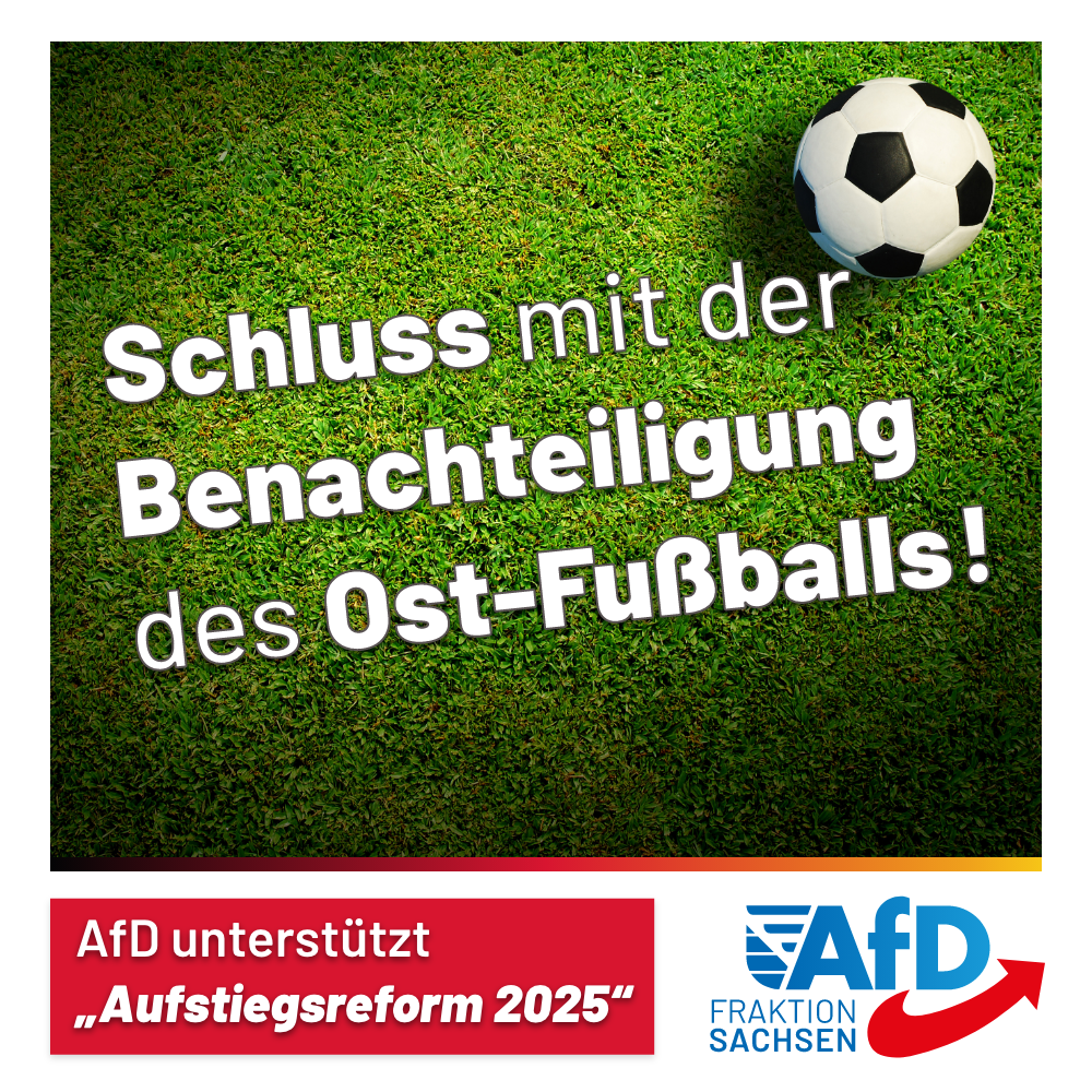 Schluss mit der Benachteiligung des Ost-Fußballs: AfD unterstützt „Aufstiegsreform 2025“