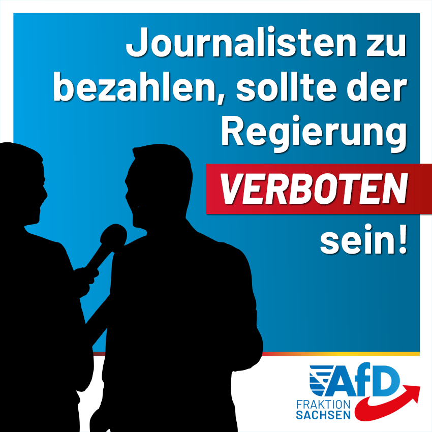 Journalisten zu bezahlen, sollte der Regierung VERBOTEN sein!