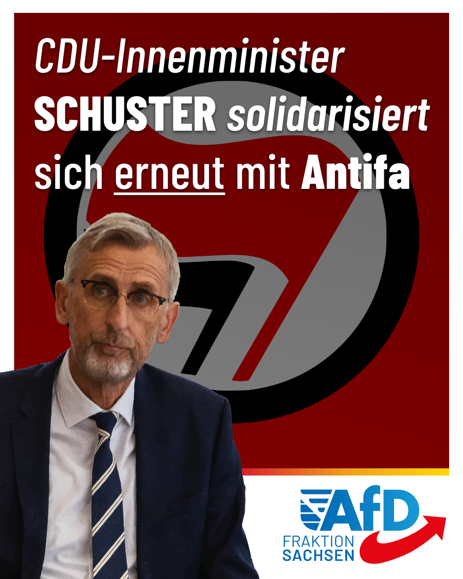 AfD-Anfrage: CDU-Innenminister Schuster solidarisiert sich erneut mit Antifa