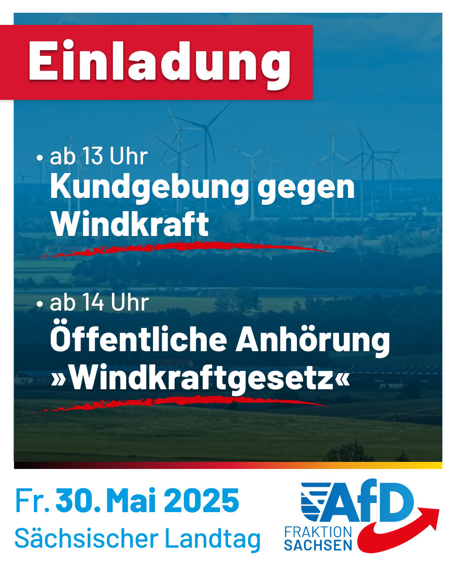 Öffentliche Anhörung am 30. Mai 2025: „Sächsisches Windenergieordnungsgesetz“