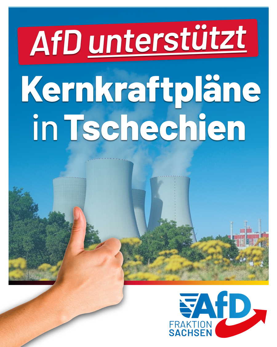 AfD unterstützt Kernkraft-Pläne in Tschechien