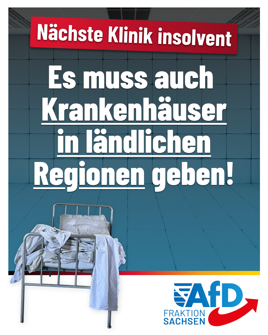 Nächste Klinik insolvent: Es muss auch Krankenhäuser in ländlichen Regionen geben!