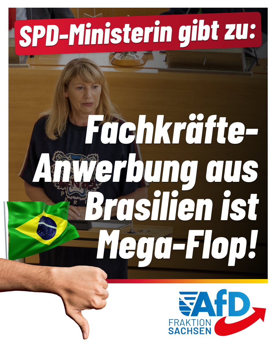 SPD-Ministerin gibt zu: Fachkräfte-Anwerbung aus Brasilien ist Mega-Flop!