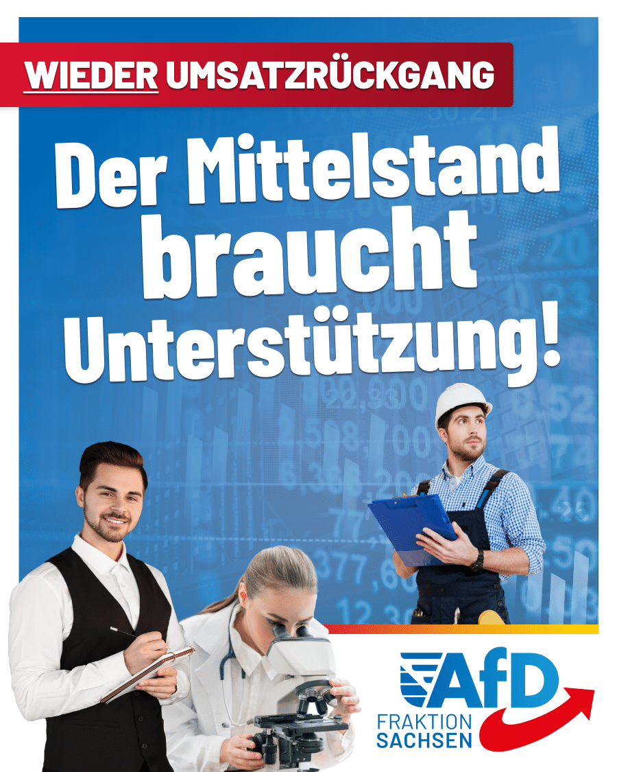 Wieder Umsatzrückgang: Der Mittelstand braucht Unterstützung!